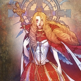 Katherine in Alphonse Mucha art style