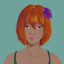 Portrait with a flower