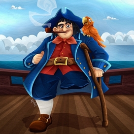 John Silver from the novel "Treasure Island"