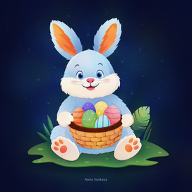 Rabbit illustration for Easter