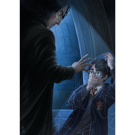 Harry Potter under the Invisibility Cloak