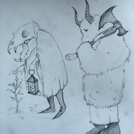 Sketches of fairy-tale characters
