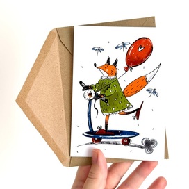 Fox on the scooter