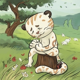 Иллюстрация к книге "Сказки о снежном барсе"