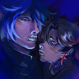 Genshin impact fanart Ulliga and Flins