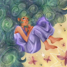 A girl enjoying a summer day 