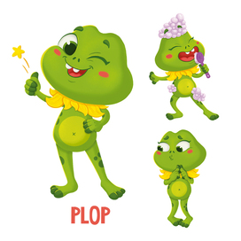 Mascot. The brand character Plop for the children's cosmetics line