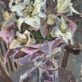 a bouquet of lilies