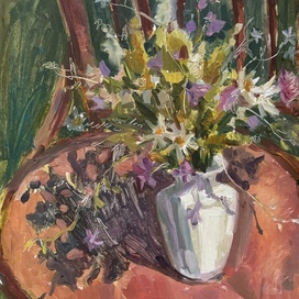 a bouquet of wildflowers