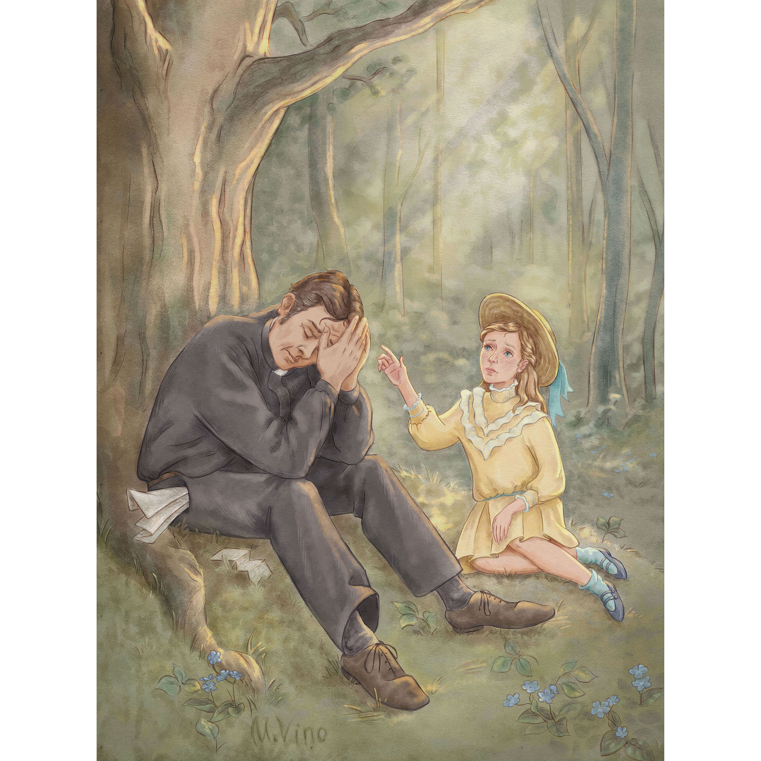 Illustration for the book “Pollyanna” by E. Porter.