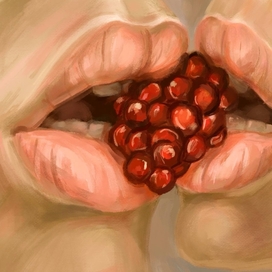 Sliced pomegrante