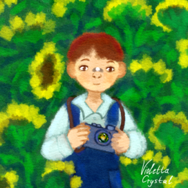 A meeting among sunflowers (2/2) 