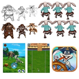 Development of elements for a mobile game.