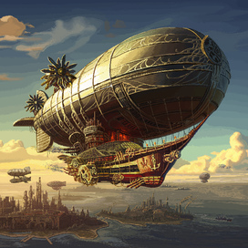 Pixel art — “Airship”