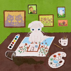 Snowflake helps the hostess with the drawing