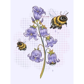Bumblebees and bluebell