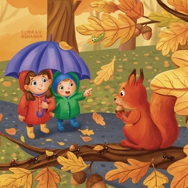 Autumn walk in the park