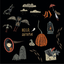 Stickers Hello, autumn