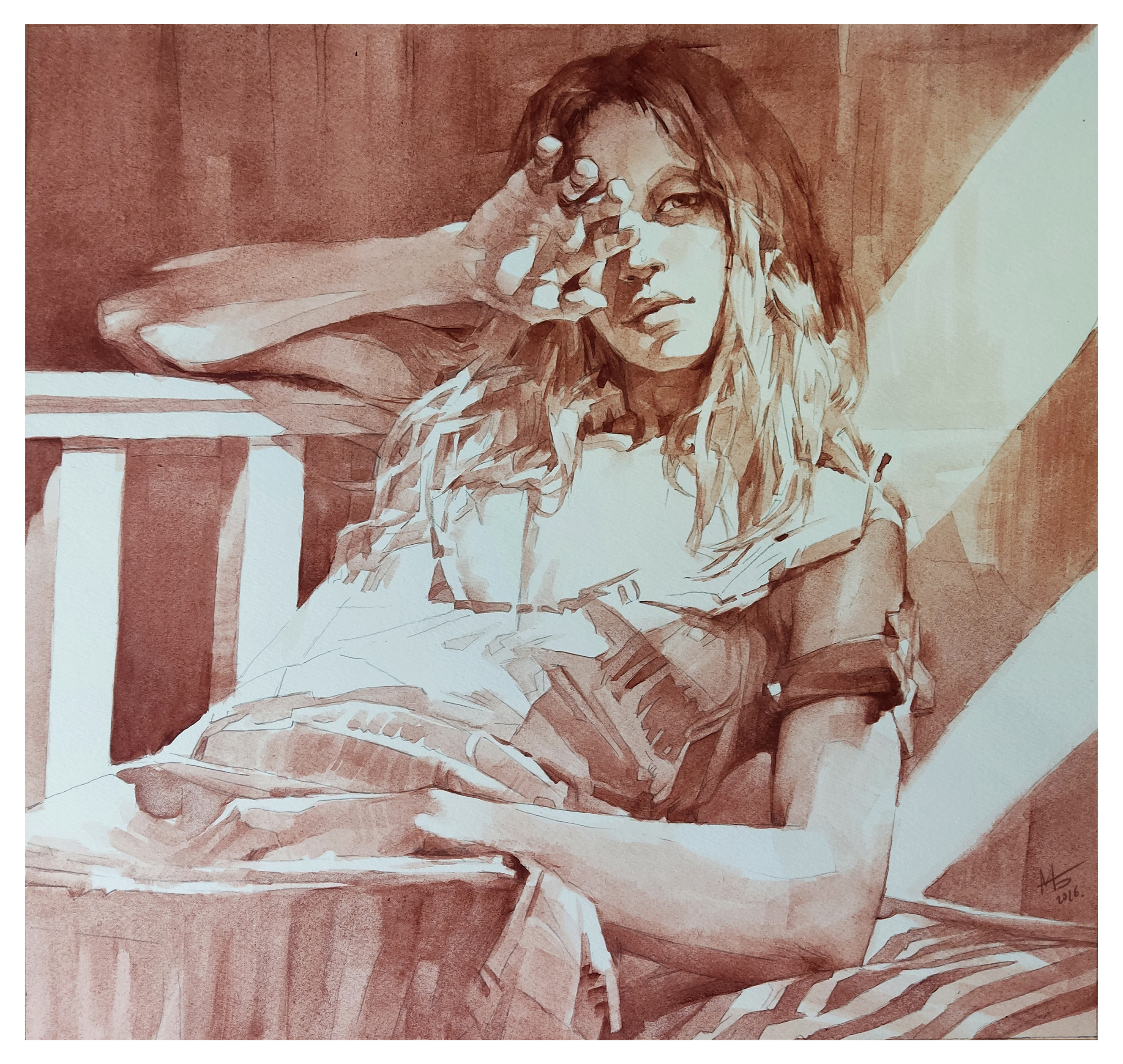 Morning. Portrait of a Girl