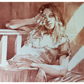 Morning. Portrait of a Girl