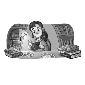 In the library