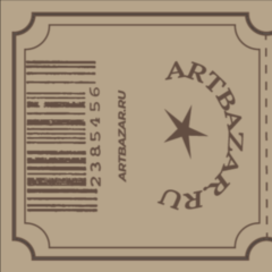 дизайн для билета на выставку Artbazar