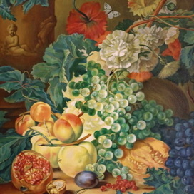 Fragment of interior painting (cafe)