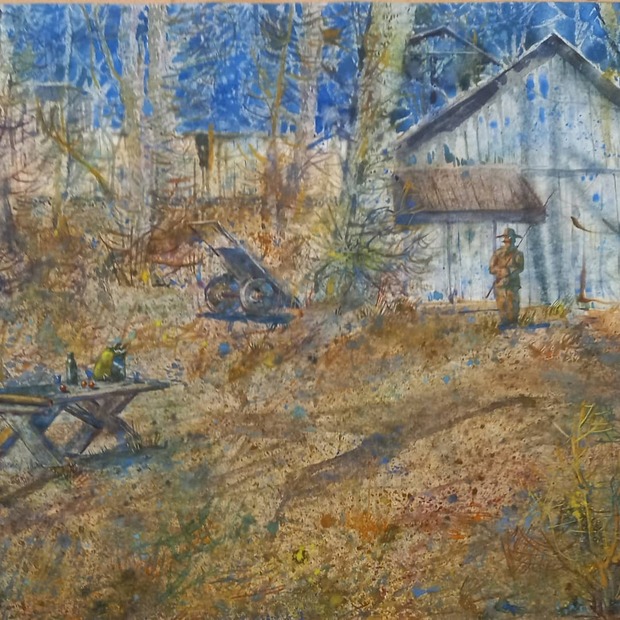 Main aleksandervolodchenko1960yer   spring again 2021yer  watercolor paper  48 5x63sm