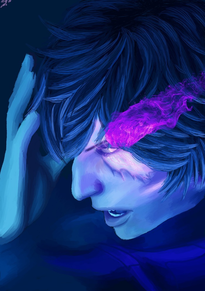 Арт, иллюстрация, портрет, стикер, иконка