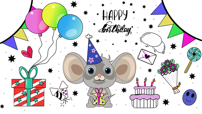 Открытка на День рождения