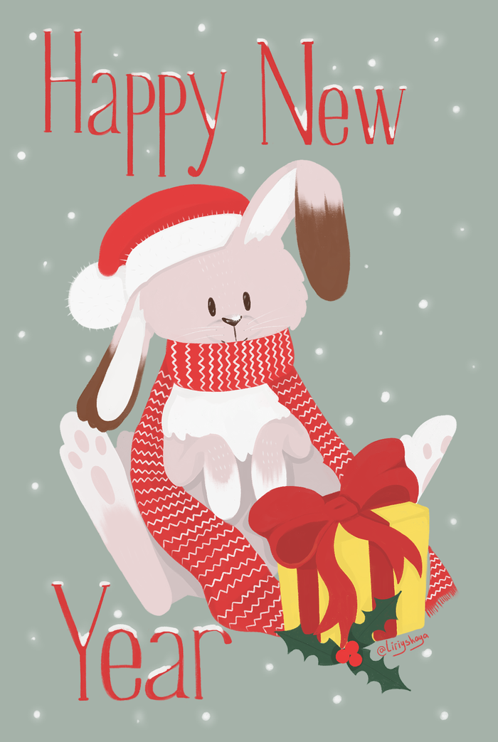 Заяц новогодний