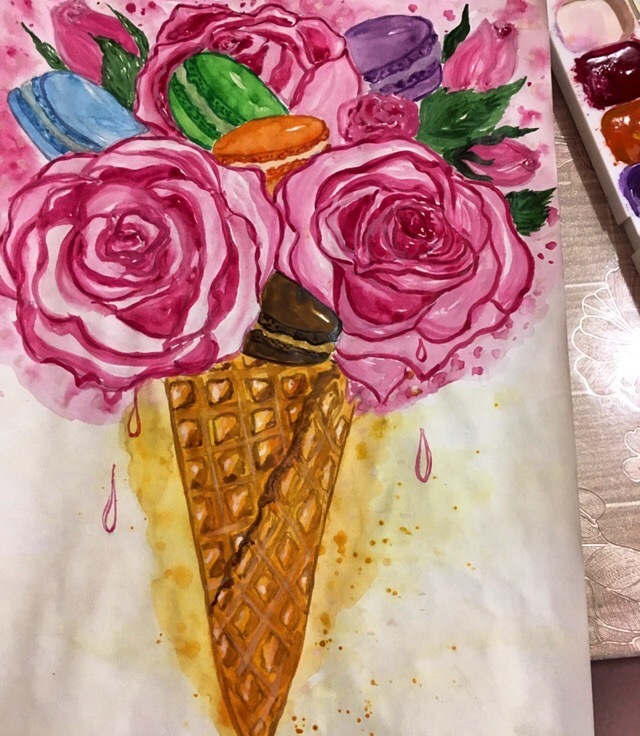 Цветочное мороженное