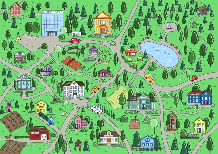 Карта зелёного города