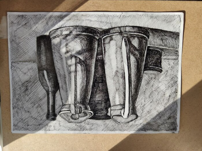 Натюрморт на глянцевой бумаге