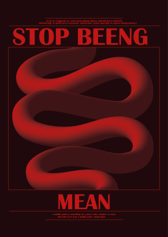 постер stop beeing mean