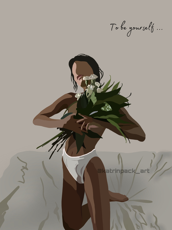 Девушка с цветами