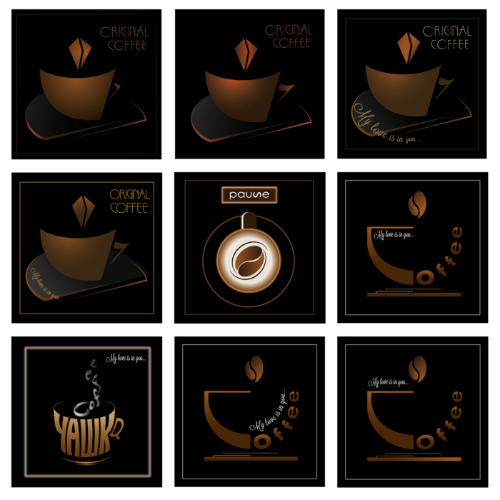 набор векторных изображений "Чашка кофе"