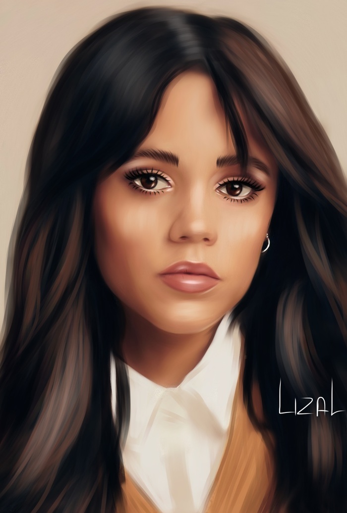 Art portrait Jenna Ortega 