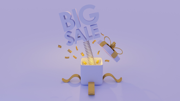 3D. Акция. Большая распродажа. Big Sale. Скидка