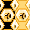 Набор бесшовных паттернов пчелы. 
