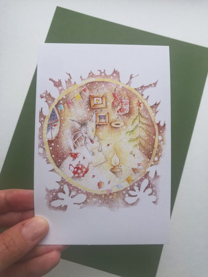 Открытка авторская «Письмо Деду Морозу»