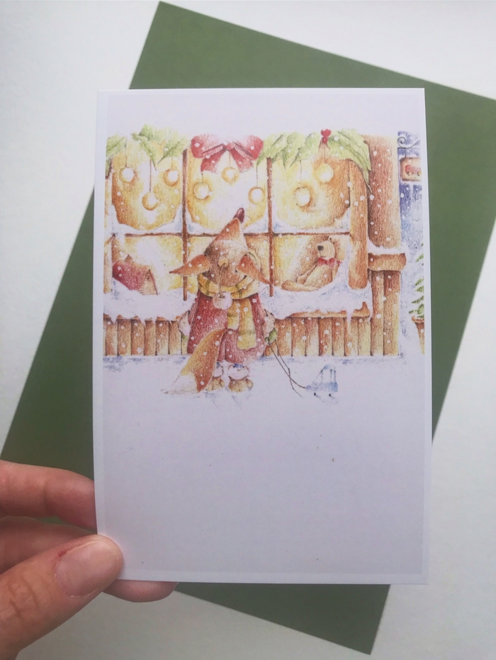 Открытка авторская "Магазин игрушек"