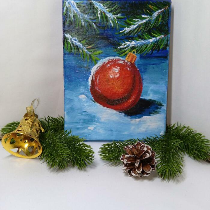 Игрушка в снегу