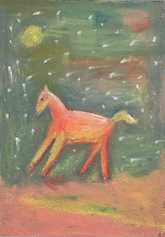 "Лошадка гуляет в снегопад"