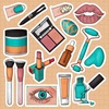 Набор с мини-иллюстрациями по теме: "Косметика"