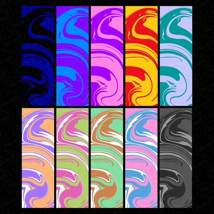 Набор книжных закладок "Радужные узоры" (10 шт.)