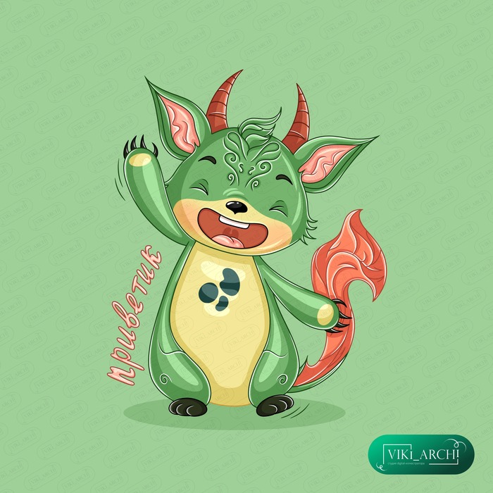 1 Иллюстрация из серии "Монстрик Тибуташка"