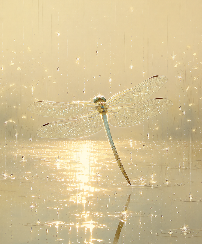 Стрекоза над водой