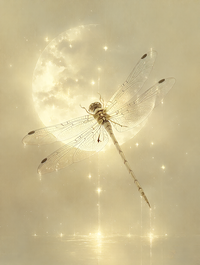 Стрекоза и луна