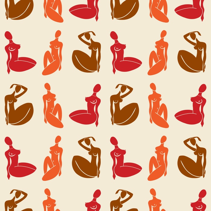 Бесшовный паттерн "Греческие богини"